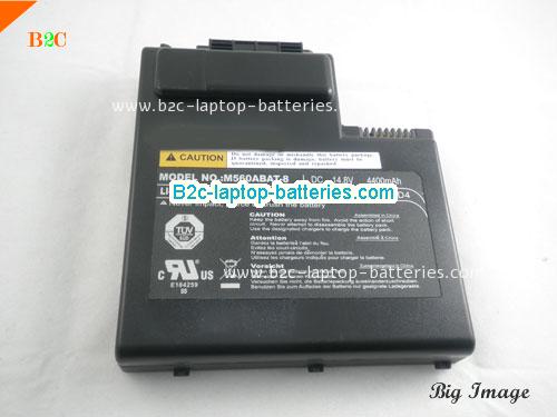  image 2 for 6-87-M57AS-4L41 Battery, $Coming soon!, CLEVO 6-87-M57AS-4L41 batteries Li-ion 14.8V 4400mAh Black