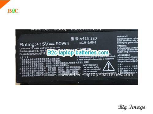  image 2 for G752VS-XS74K Battery, Laptop Batteries For ASUS G752VS-XS74K Laptop