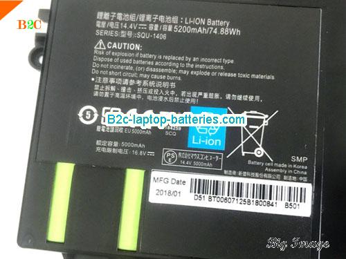  image 2 for SQU-1403 Battery, $57.96, HASEE SQU-1403 batteries Li-ion 14.4V 5200mAh, 75Wh  Black