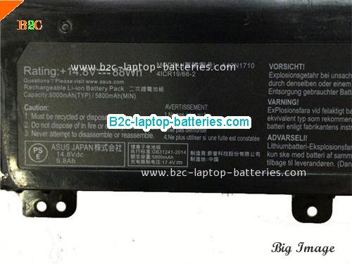  image 2 for Genuine ASUS A42N1710 Battery pack Li-ion 88wh, Li-ion Rechargeable Battery Packs