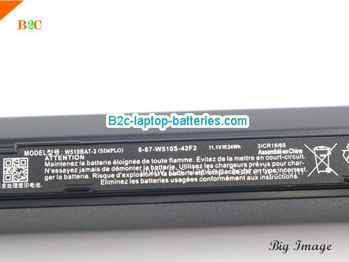  image 3 for 687W510S4292 Battery, $45.27, CLEVO 687W510S4292 batteries Li-ion 11.1V 24Wh Black