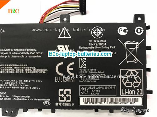  image 3 for Genuine B41N1304 Battery pack for Asus VivoBook V451LA Laptop, Li-ion Rechargeable Battery Packs