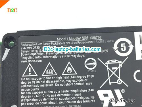  image 4 for Genuine BOSE 088789 Battery 17wh 7.4v 2230mah, Li-ion Rechargeable Battery Packs