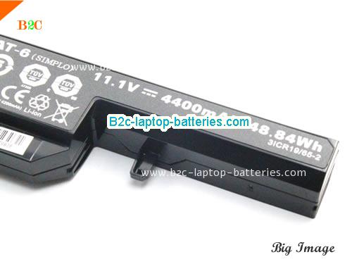  image 4 for 6-87-W540S-4W42 Battery, $38.95, CLEVO 6-87-W540S-4W42 batteries Li-ion 11.1V 4400mAh, 48.84Wh  Black