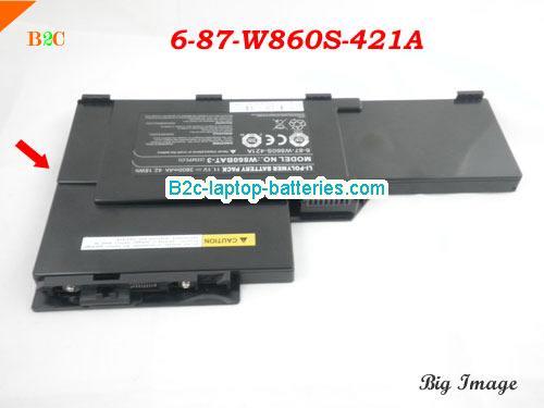  image 4 for W860BAT-3(SIMPLO) Battery, $Coming soon!, CLEVO W860BAT-3(SIMPLO) batteries Li-ion 11.1V 3800mAh Black