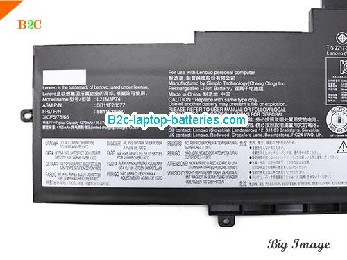  image 4 for Genuine L21C3P74 Battery L21L3P74 for Lenovo ThinkPad X1 Seies Li-ion 49.57Wh, Li-ion Rechargeable Battery Packs