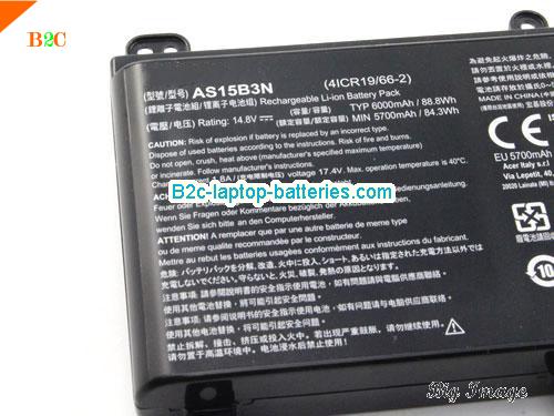  image 4 for Predator 15 G9-593-71EB Battery, Laptop Batteries For ACER Predator 15 G9-593-71EB Laptop