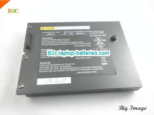  image 5 for D900TBAT-12 Battery, $Coming soon!, CLEVO D900TBAT-12 batteries Li-ion 14.8V 6600mAh Black