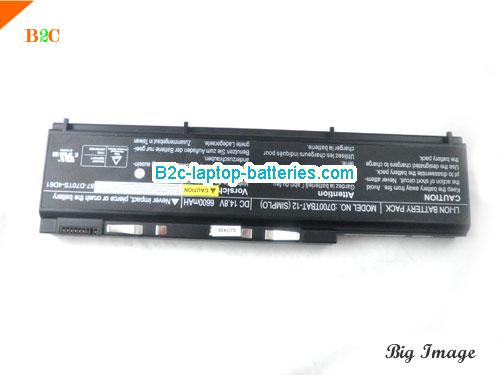  image 5 for Genuine / Original  laptop battery for SAGER PortaNote D700T PortaNote D750W Series  Black, 6600mAh 14.8V