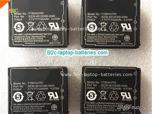  image 5 for FT803437PA Battery, $29.27, RAZER FT803437PA batteries Li-ion 3.7V 1100mAh, 4.07Wh  Black