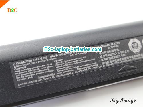  image 5 for M1100BAT Battery, $44.96, CLEVO M1100BAT batteries Li-ion 11.1V 2200mAh, 24.42Wh  Black