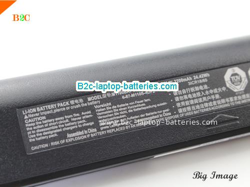  image 5 for 6-87-M110S-4D41 Battery, $44.96, CLEVO 6-87-M110S-4D41 batteries Li-ion 11.1V 2200mAh, 24.42Wh  Black