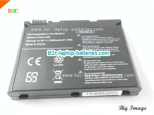  image 5 for Replacement  laptop battery for TEHOM 7600 Series  Black, 2200mAh 14.8V