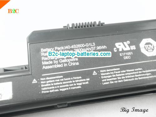  image 5 for Uniwill I40-4S2600-G1L3 14.6V 2600mah, 37.96wh Made by Gallopwrie Battery, Li-ion Rechargeable Battery Packs