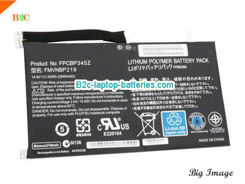  image 5 for FMVNBP219 Battery, $52.17, FUJITSU FMVNBP219 batteries Li-ion 14.8V 2840mAh, 42Wh  Black