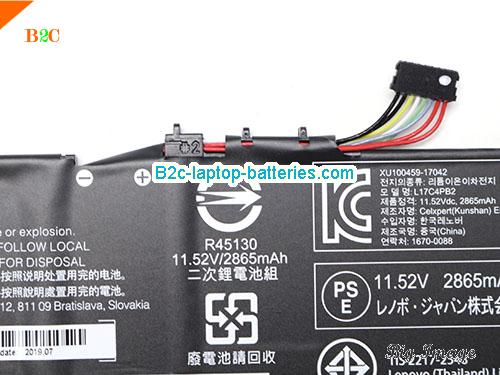  image 5 for L17C4PB2 Battery Li-Polymer Lenovo 3ICP4/41/110 34Wh 11.52V, Li-ion Rechargeable Battery Packs