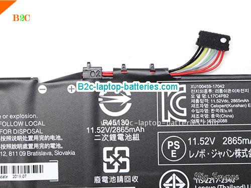  image 5 for L17M4PB2 Battery, $Coming soon!, LENOVO L17M4PB2 batteries Li-ion 11.52V 2964mAh, 34Wh  Black