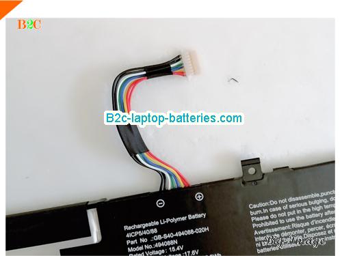  image 5 for GB-S40-494088-020H Battery, $Coming soon!, SAGER GB-S40-494088-020H batteries Li-ion 15.4V 2495mAh, 45.3Wh  Black
