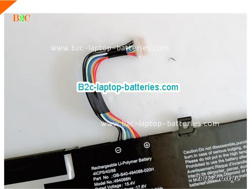  image 5 for GB-S40-494088-020H Battery, $Coming soon!, SAGER GB-S40-494088-020H batteries Li-ion 15.4V 2495mAh, 45.3Wh  Black