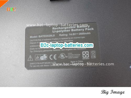  image 5 for BATEDX20L8 Battery, $Coming soon!, MOTION BATEDX20L8 batteries Li-ion 14.8V 2600mAh, 39Wh  Grey