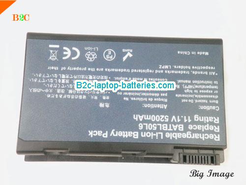  image 5 for BATBL50L6 Battery, $37.95, ACER BATBL50L6 batteries Li-ion 11.1V 5200mAh Black
