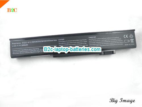  image 5 for SQU-412 Battery, $Coming soon!, GATEWAY SQU-412 batteries Li-ion 11.1V 5200mAh Black