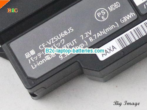  image 5 for CF-VZSU68JS Battery, $172.16, PANASONIC CF-VZSU68JS batteries Li-ion 7.2V 9300mAh, 63Wh , 8.7Ah Black