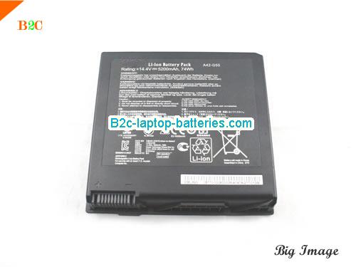  image 5 for A42-G55 Battery, $75.16, ASUS A42-G55 batteries Li-ion 14.4V 5200mAh, 74Wh  Black