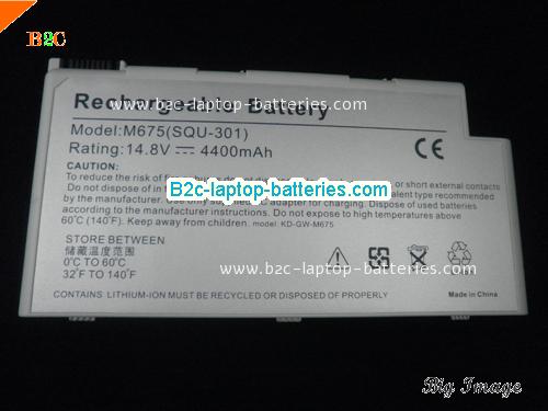  image 5 for SQU-301 Battery, $Coming soon!, GATEWAY SQU-301 batteries Li-ion 14.8V 4400mAh Sliver