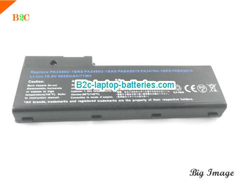  image 5 for PA3480U-1BRS Battery, $Coming soon!, TOSHIBA PA3480U-1BRS batteries Li-ion 10.8V 6600mAh Black