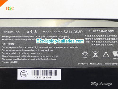  image 5 for Genuine / Original  laptop battery for BULLMAN C-Klasse 3 SRD 14 Touch  Black, 7800mAh, 86.58Wh , 7.8Ah 11.1V